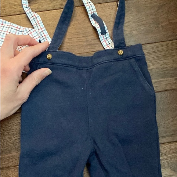 Janie and Jack Plaid Shirt and Navy Pants Set - Picture 7 of 9